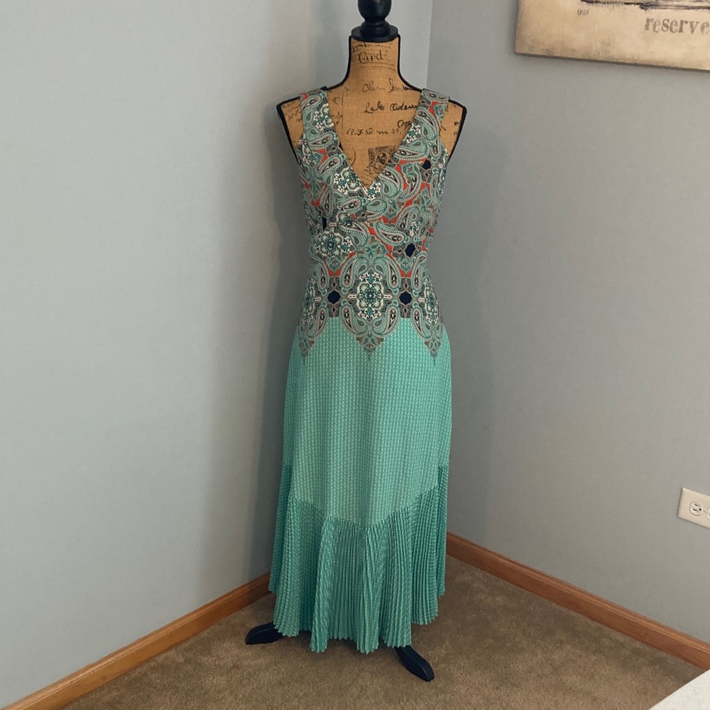 Maeve by Anthropology Midi Dress Women Size 8 Teal